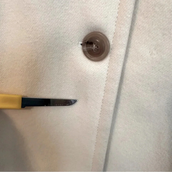 J. Crew Wool Pea Coat Ivory XS - Picture 12 of 12